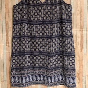 Navy blue and white dress